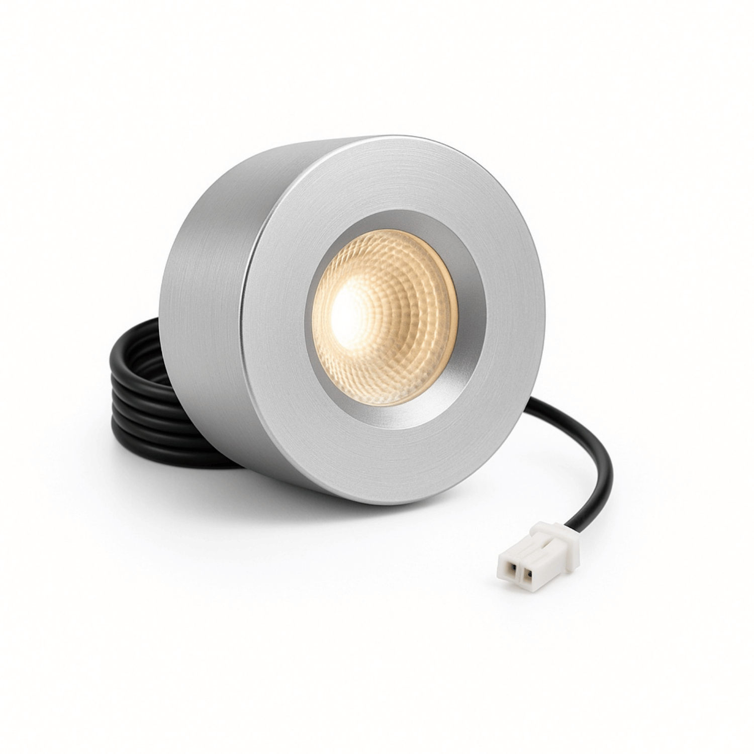 Begaman PRO Surface | Silver Surface 3W Spot Kit | LED + 5m Cable, 3000K Warm White