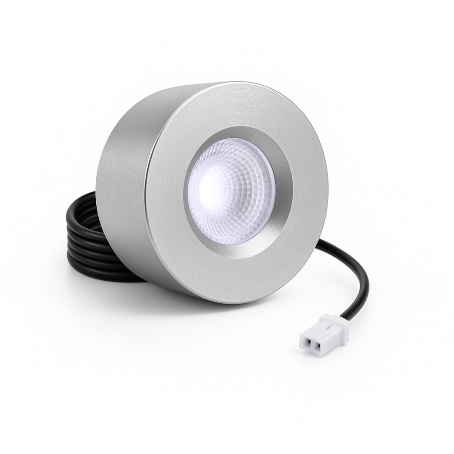 Begaman PRO Surface | Silver Surface 3W Spot Kit | LED + 5m Cable, 6000K Daylight