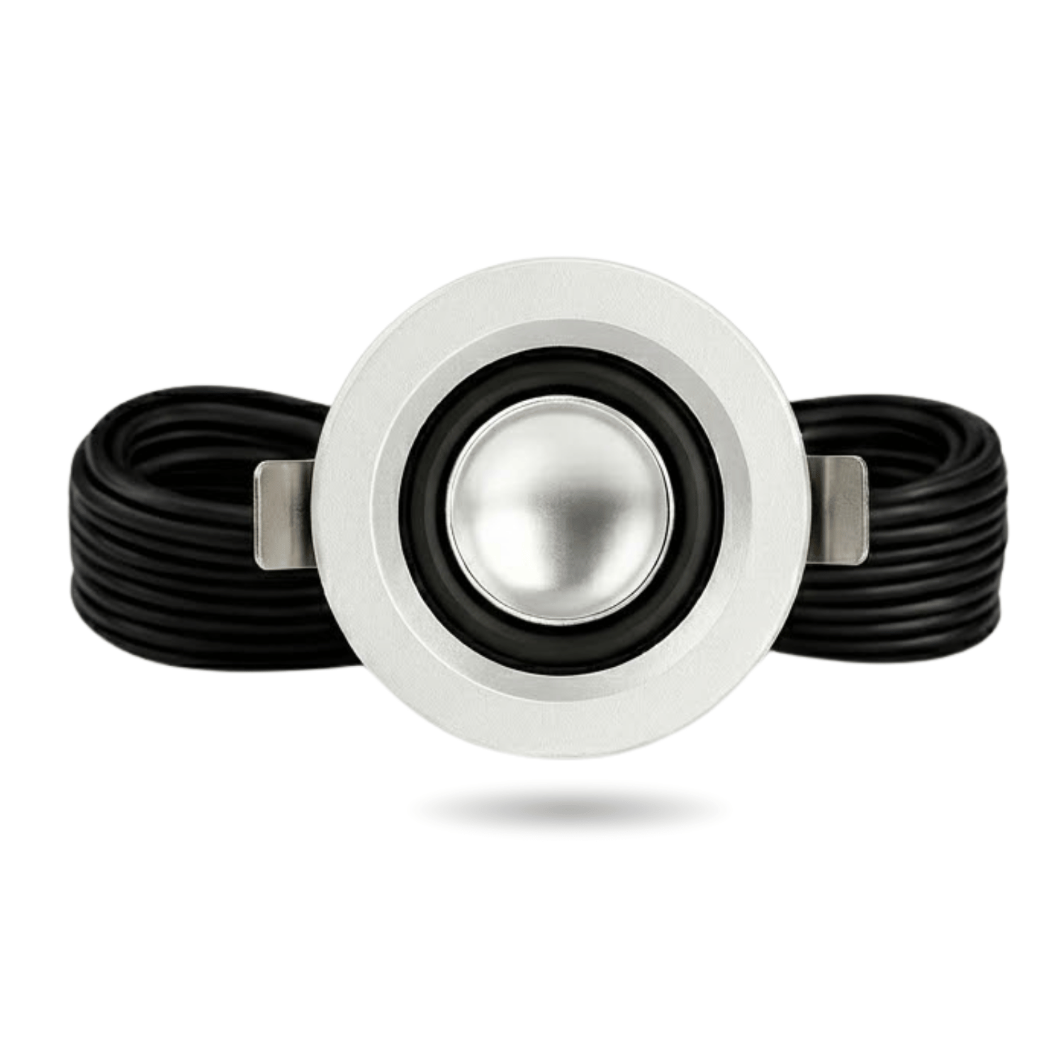 Begaman SMART Audio | Silver 4 Ohm 3W Mini Recessed Bluetooth Speaker Kit + 3m Cable + 36W Driver + EU Plug + Junction Box