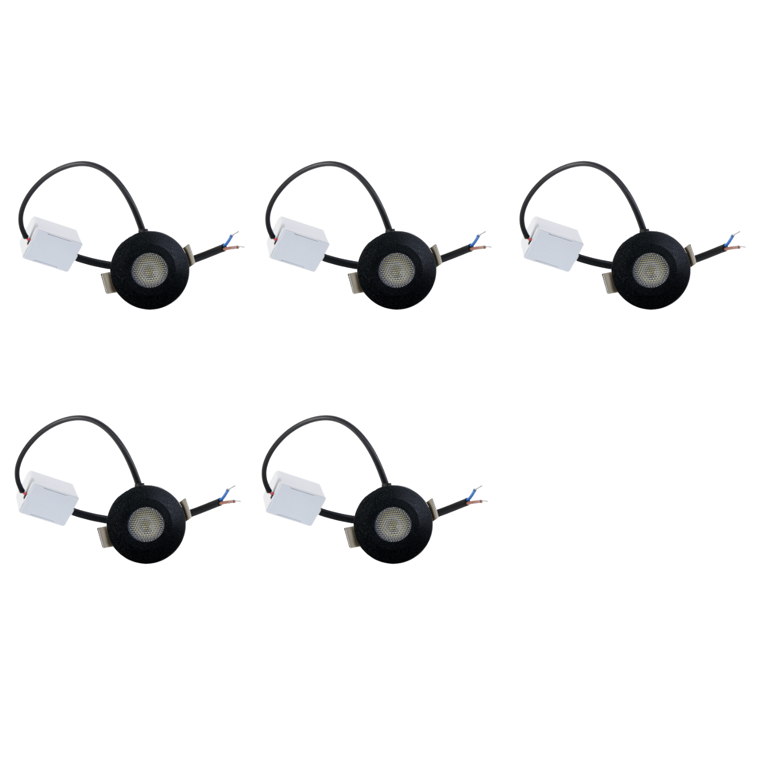 Begaman ONE Porch | Black Recessed 1W Spot Kit | LED + 20cm Cable + Driver, 2700K Warm White