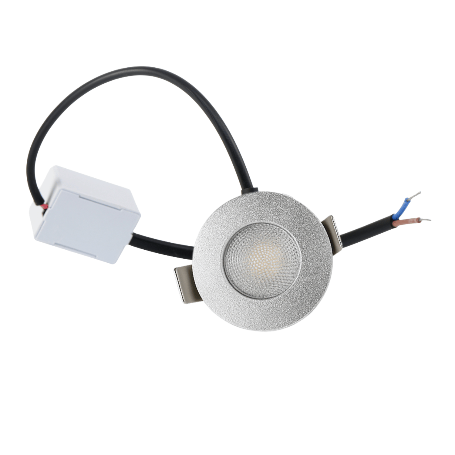 Begaman ONE Porch | Silver Recessed 1W Spot Kit | LED + 20cm Cable + Driver, 2700K Warm White
