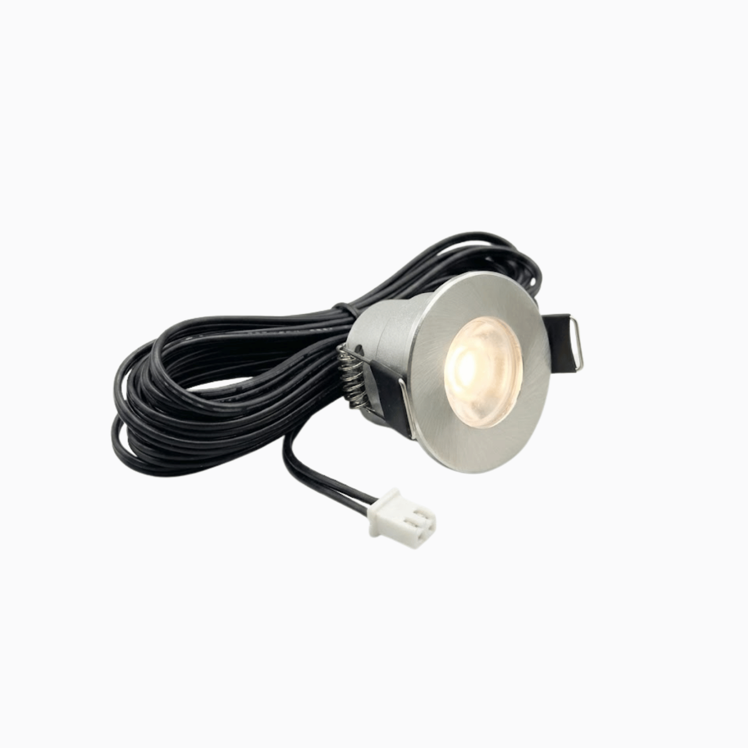 Begaman PRO Mini | Mini Silver Recessed 3W Dimmable Spot Kit | LED + 5m Cable, 2700K Warm White