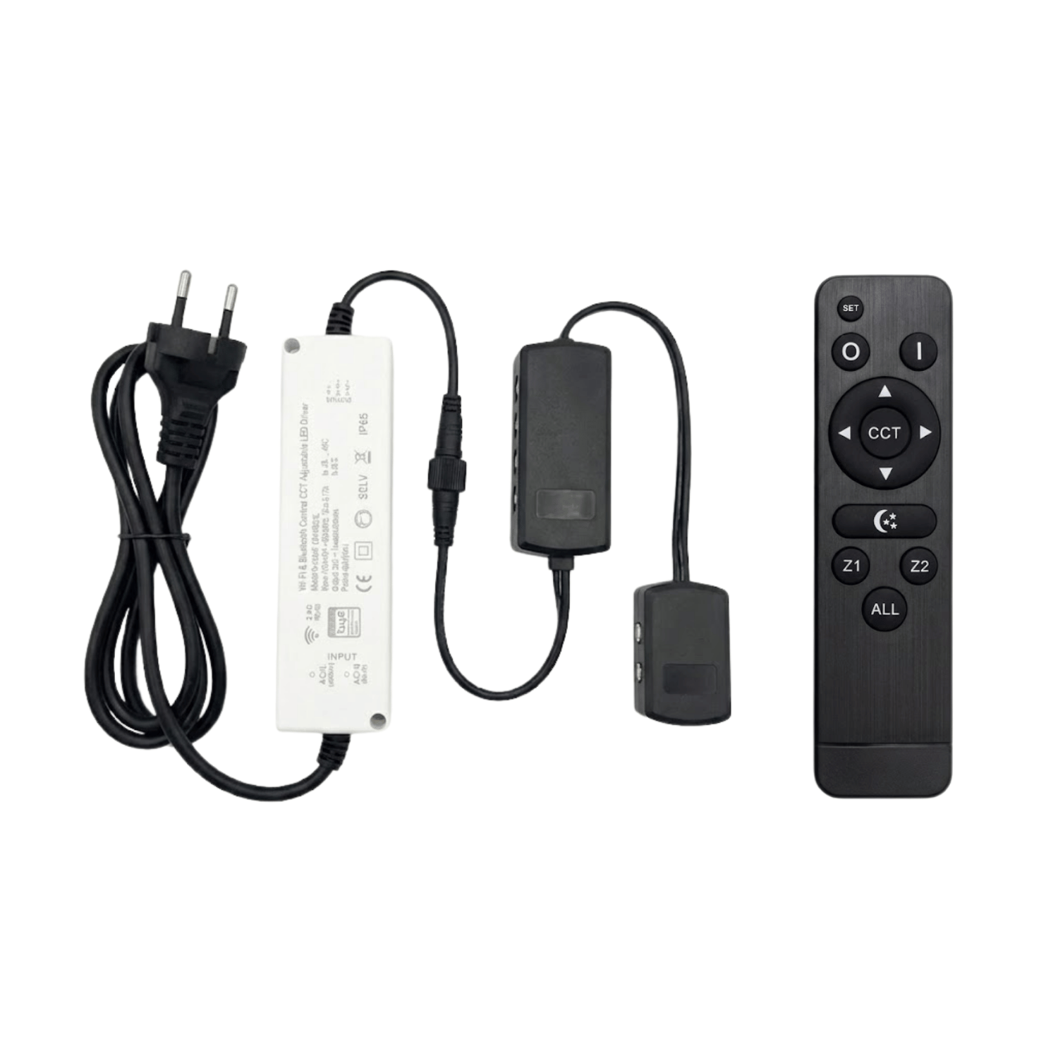 Begaman SMART CCT | 3W Recessed 3IN1 2700K-6000K Smart Serie Driver Kit | 36W Driver + EU Plug + Junction Box + Controller, CCT 2700–6000K