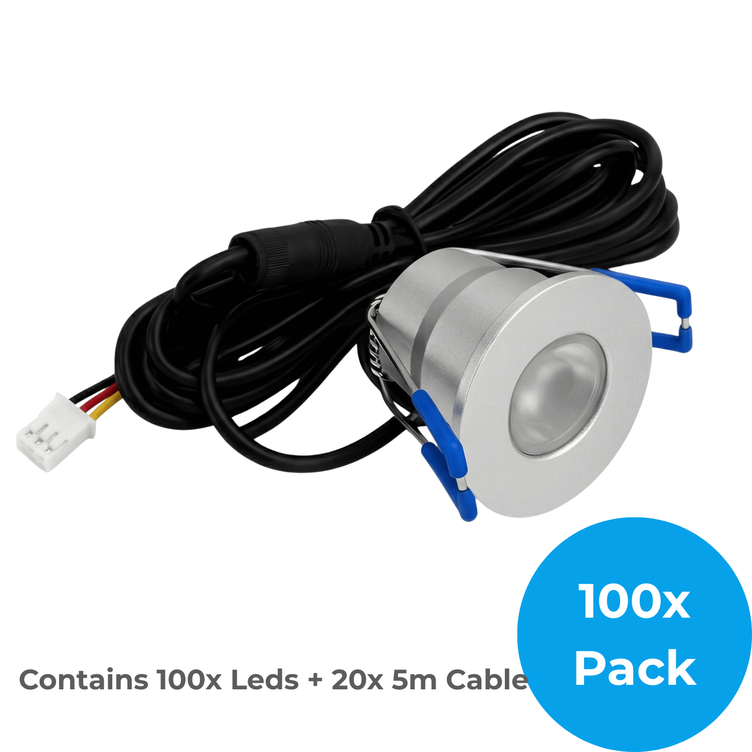 Begaman SMART CCT | Silver Recessed 3W Spot Kit | LED + 5m Cable, CCT 2700–6000K