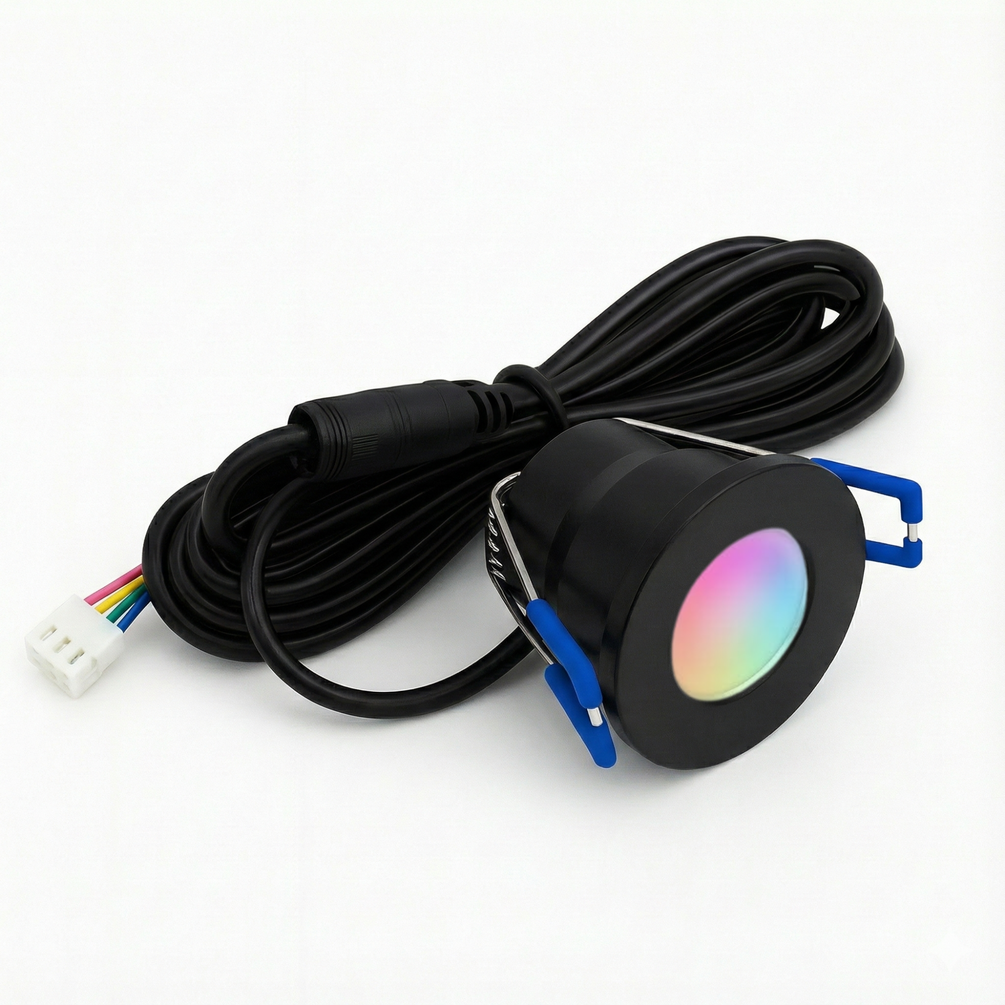 Begaman SMART Colour | Black Recessed 3W Spot Kit | LED + 5m Cable + 36W Driver + EU Plug + Junction Box + Controller, RGB Full Colour